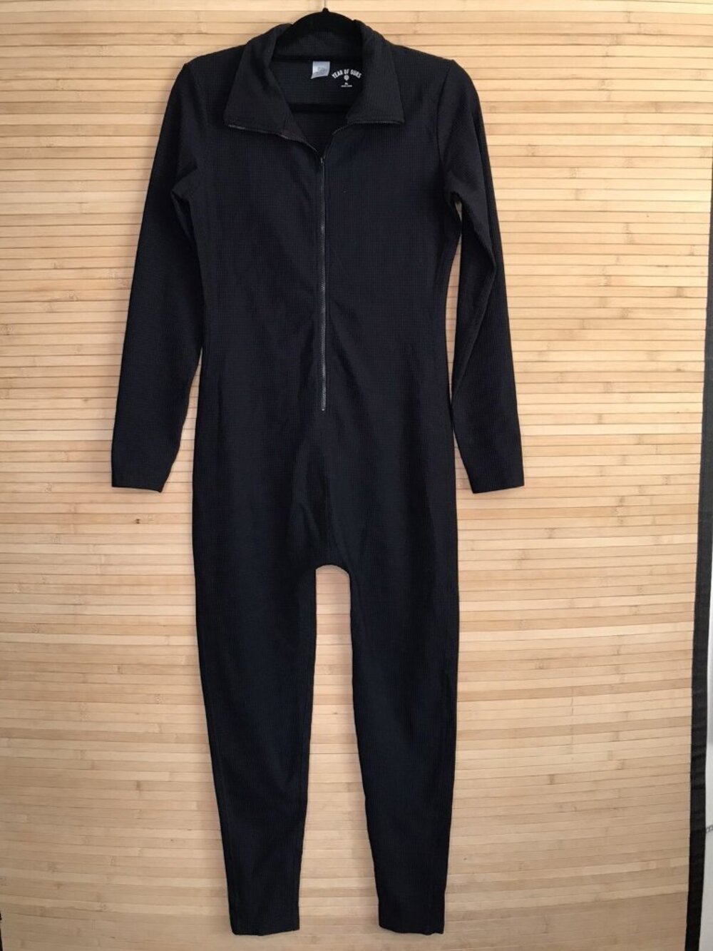 Year of Ours Long Sleeve Waffle Ski One Piece Romper Jumpsuit Black XL Thermal - Picture 3 of 6